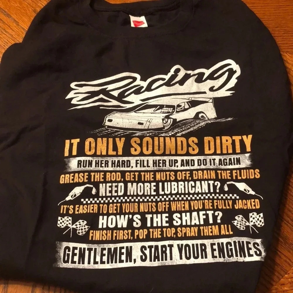 Hanes Graphic Racing Saying Tee L